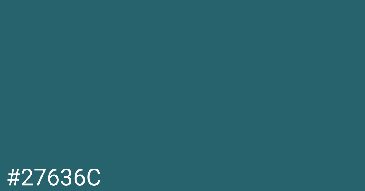 Hex color #27636c graphic