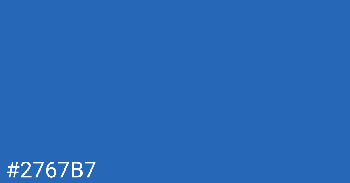 Hex color #2767b7 graphic