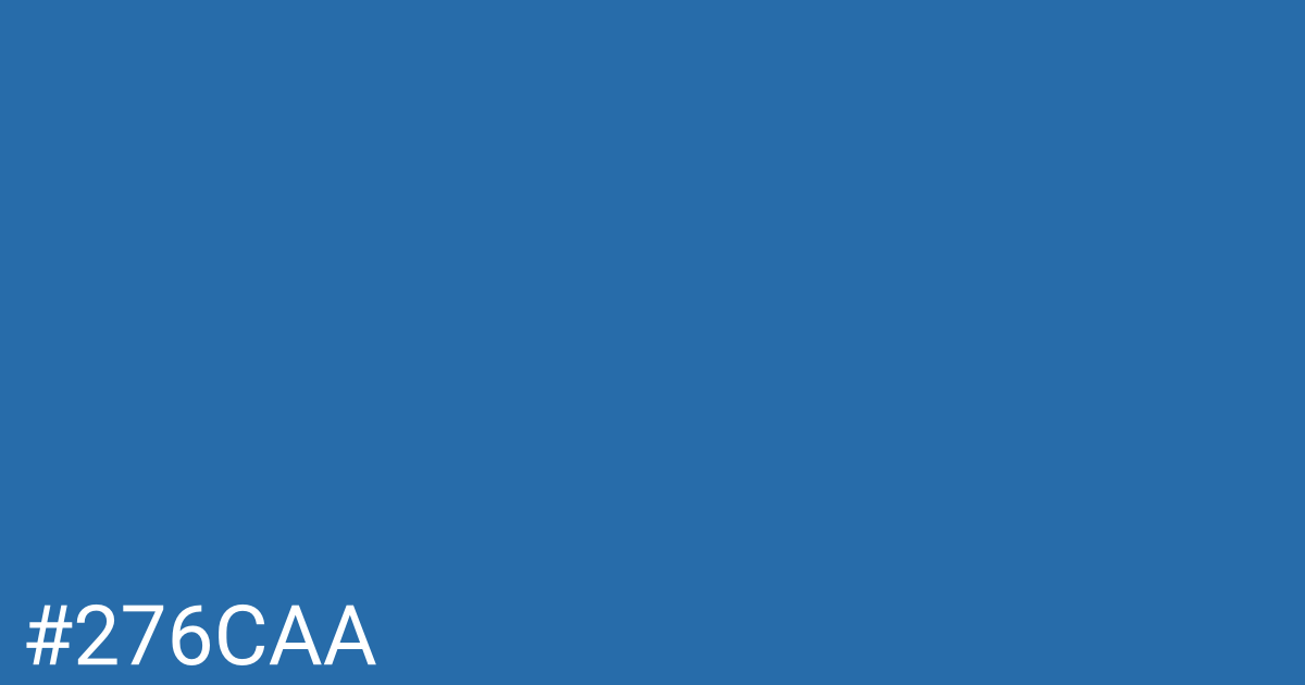 Hex color #276caa graphic