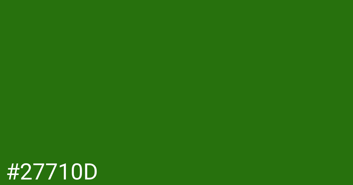 Hex color #27710d graphic