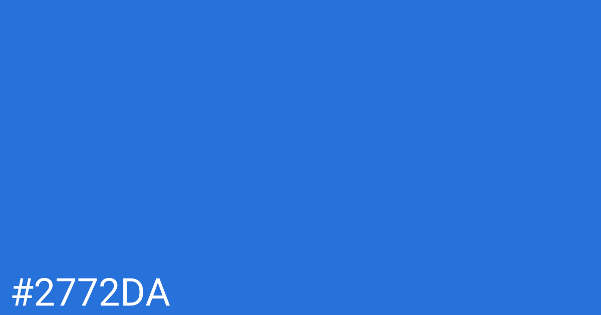 Hex color #2772da graphic