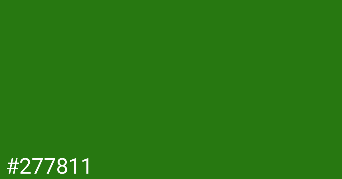 Hex color #277811 graphic