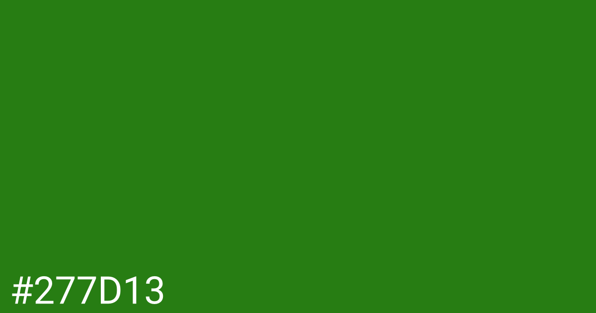 Hex color #277d13 graphic