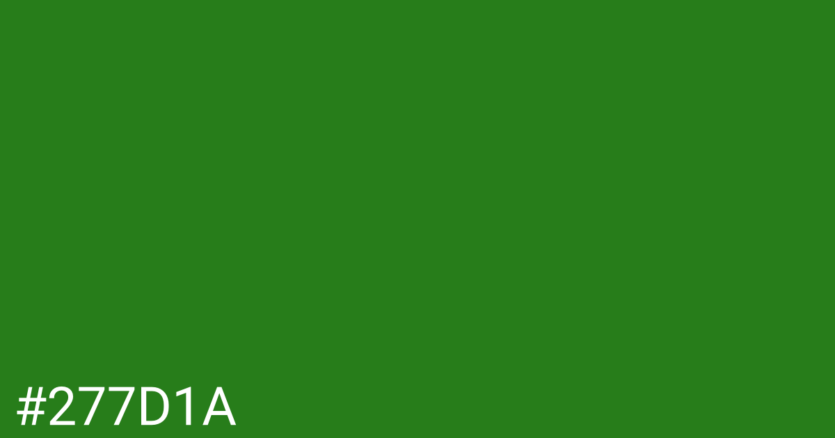 Hex color #277d1a graphic