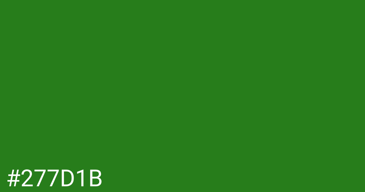 Hex color #277d1b graphic