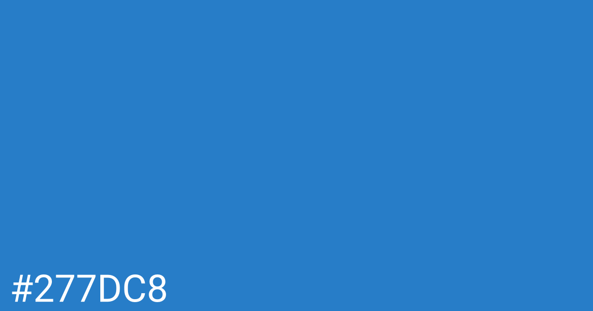 Hex color #277dc8 graphic