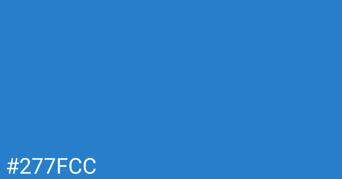 Hex color #277fcc graphic