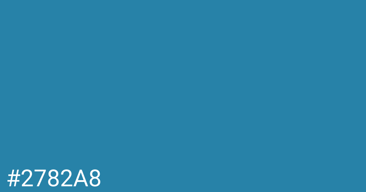 Hex color #2782a8 graphic