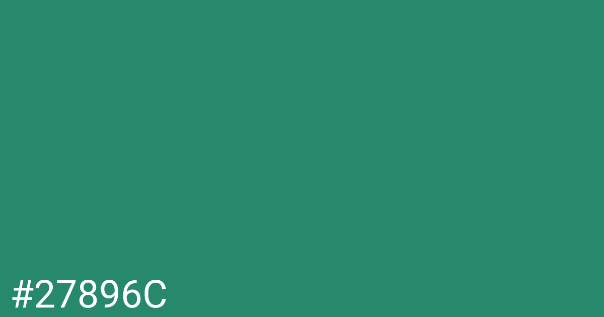 Hex color #27896c graphic