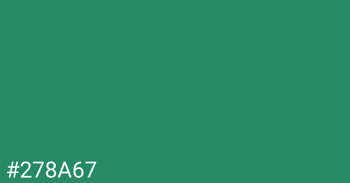 Hex color #278a67 graphic