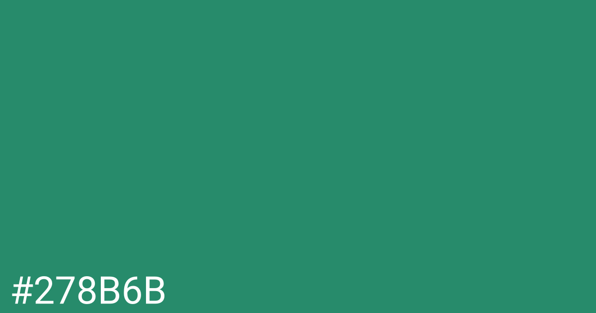 Hex color #278b6b graphic