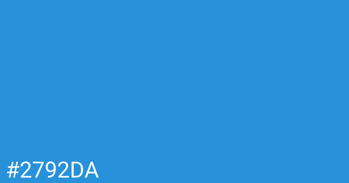 Hex color #2792da graphic