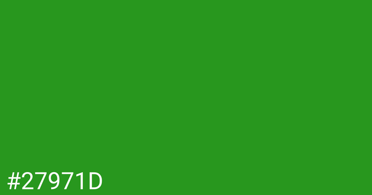Hex color #27971d graphic