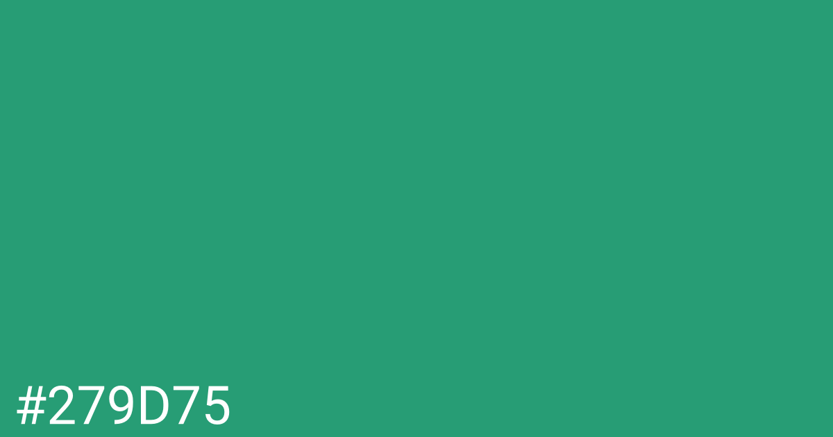Hex color #279d75 graphic