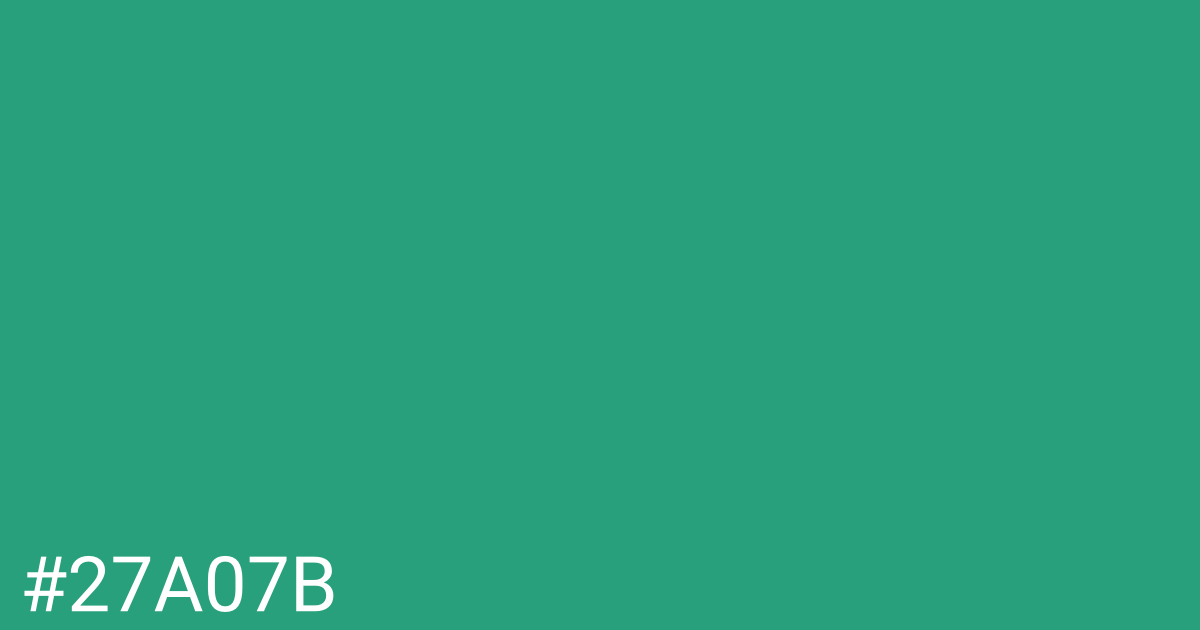 Hex color #27a07b graphic