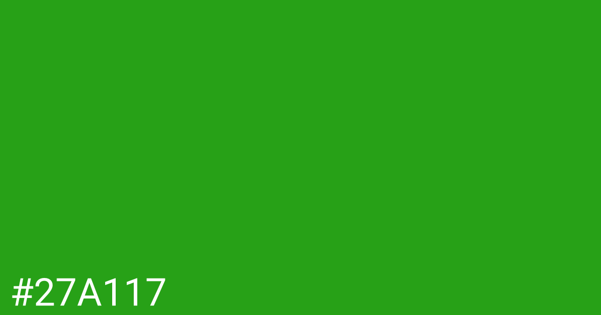 Hex color #27a117 graphic