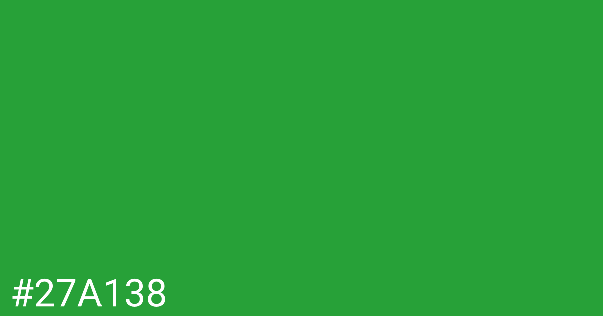 Hex color #27a138 graphic