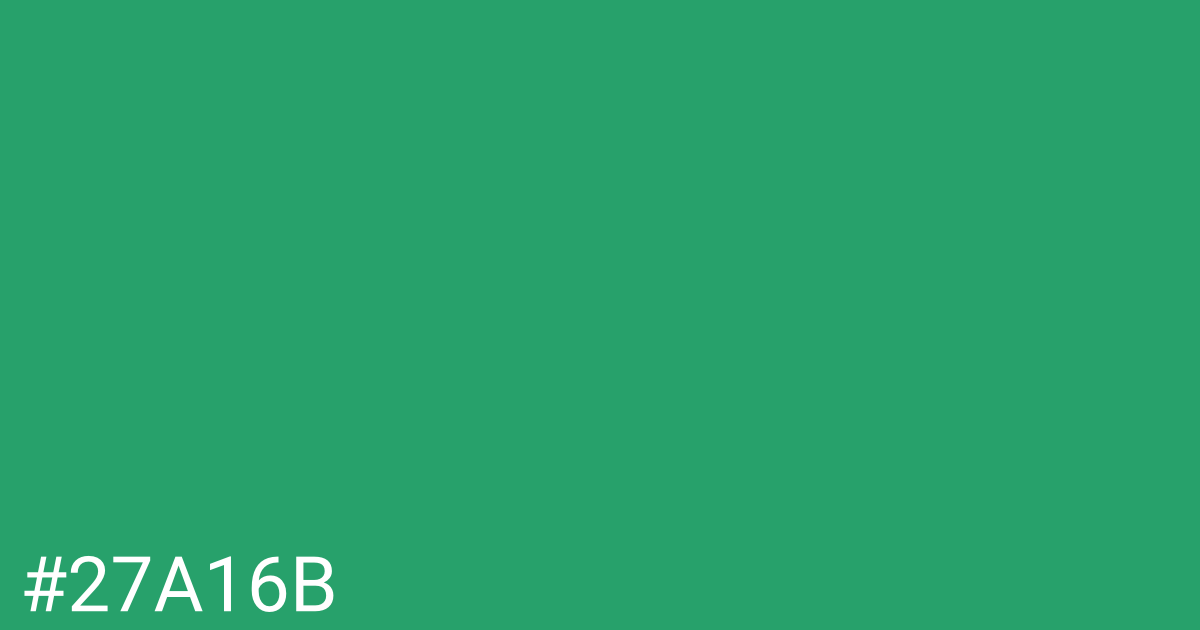 Hex color #27a16b graphic