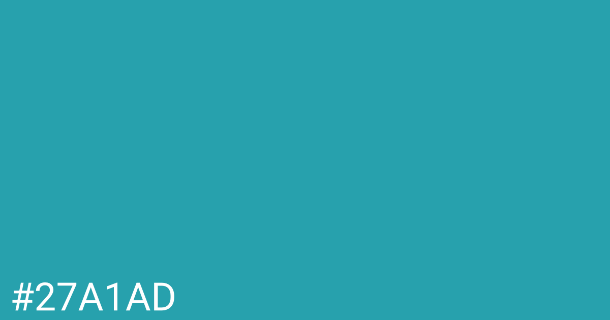 Hex color #27a1ad graphic