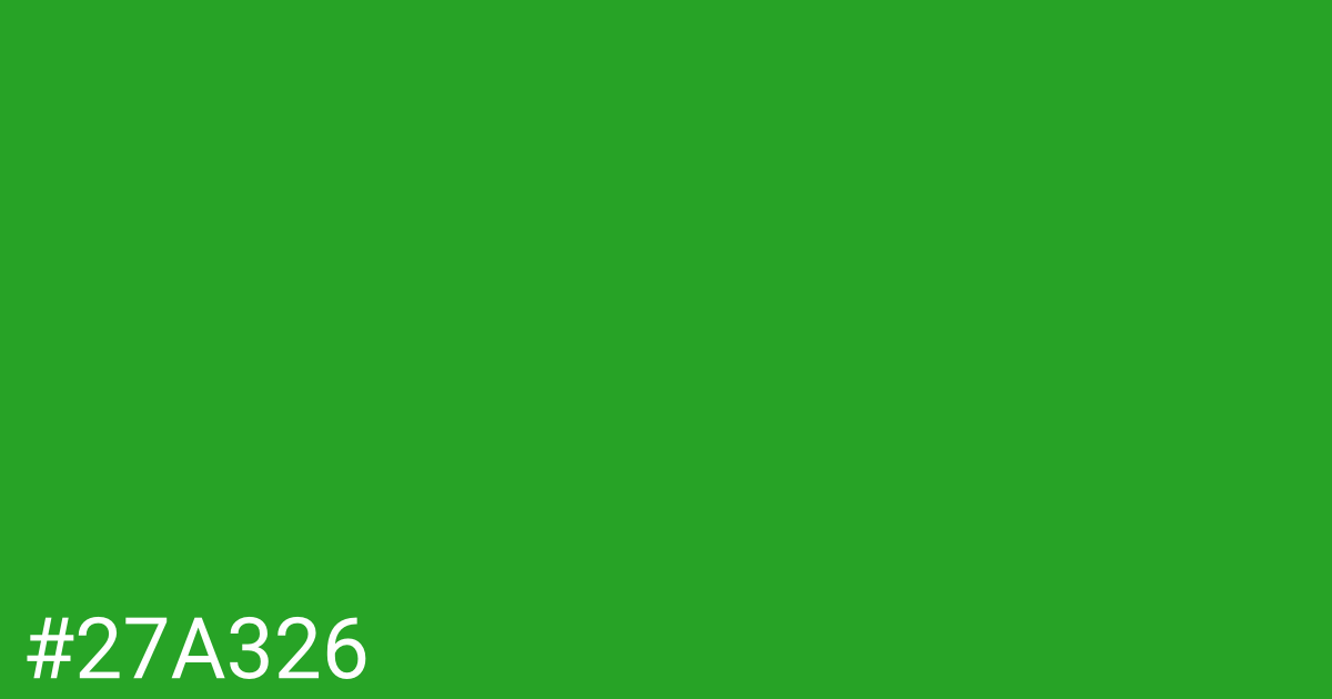 Hex color #27a326 graphic