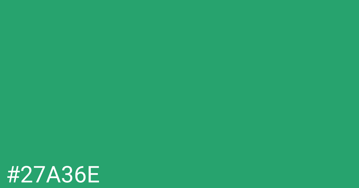 Hex color #27a36e graphic