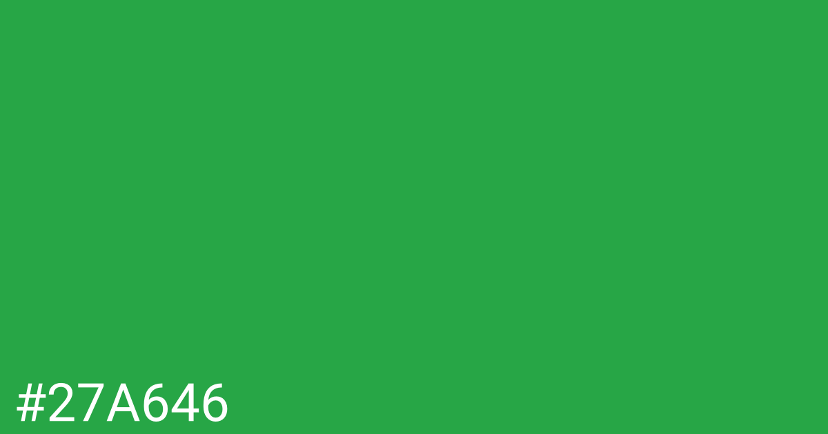 Hex color #27a646 graphic