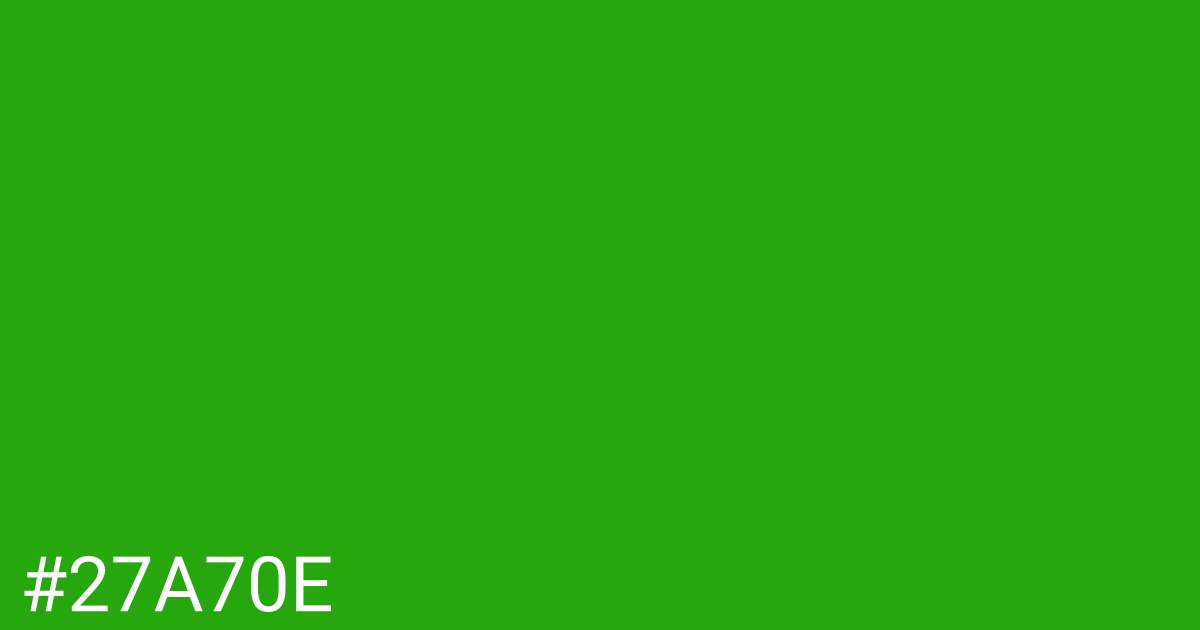 Hex color #27a70e graphic