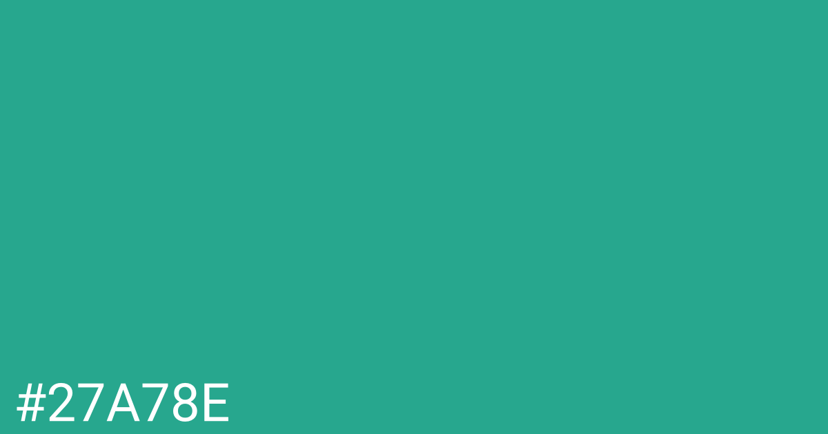 Hex color #27a78e graphic