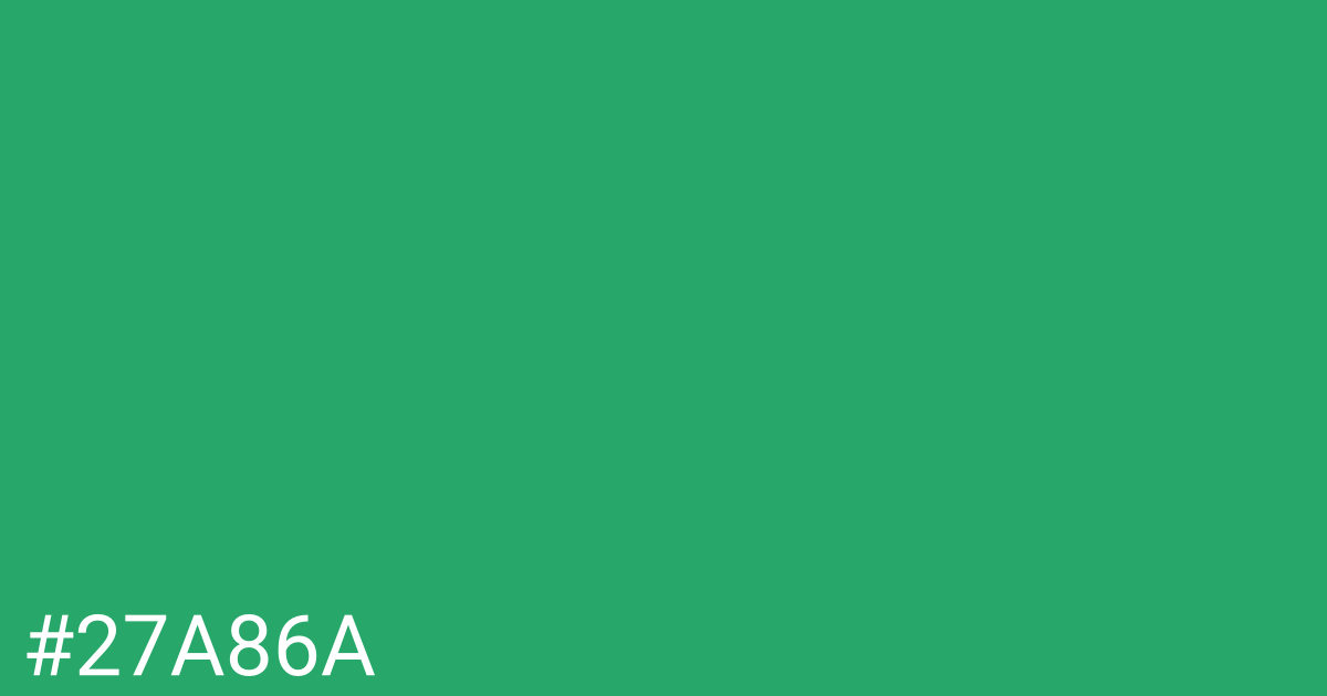 Hex color #27a86a graphic