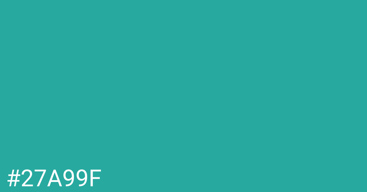 Hex color #27a99f graphic