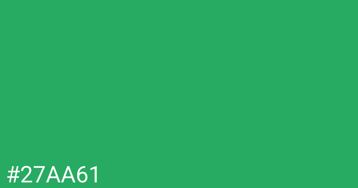 Hex color #27aa61 graphic