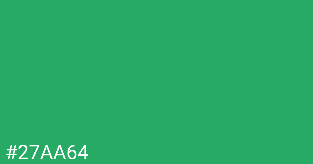 Hex color #27aa64 graphic