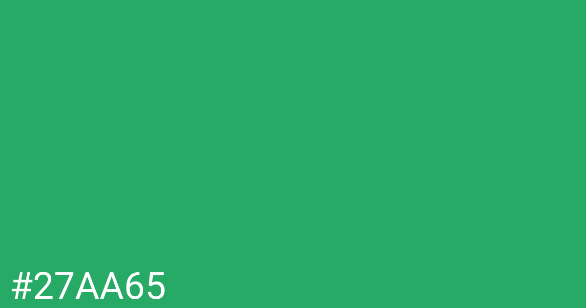 Hex color #27aa65 graphic