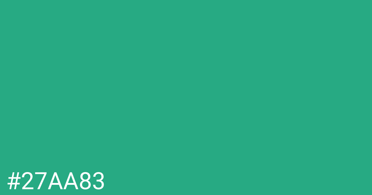 Hex color #27aa83 graphic