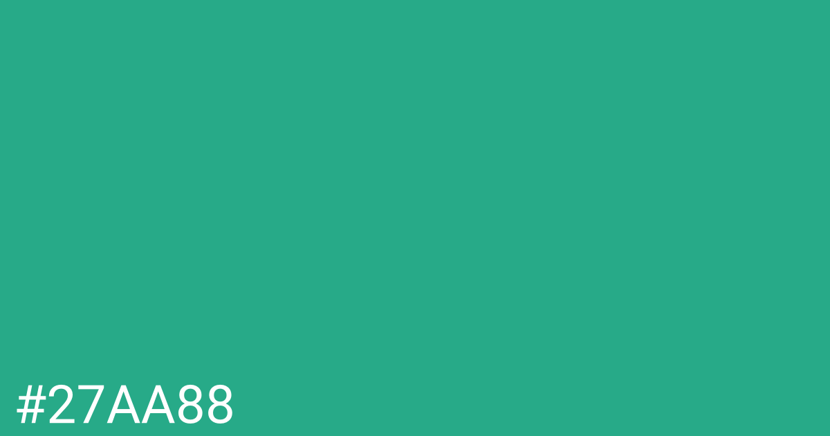 Hex color #27aa88 graphic