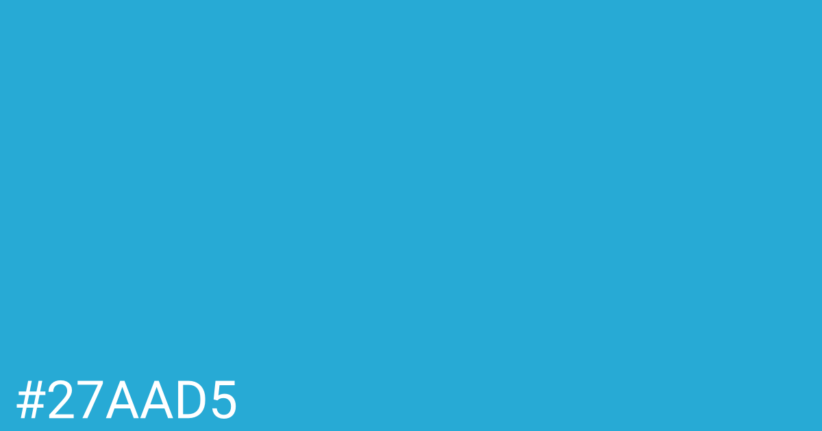 Hex color #27aad5 graphic