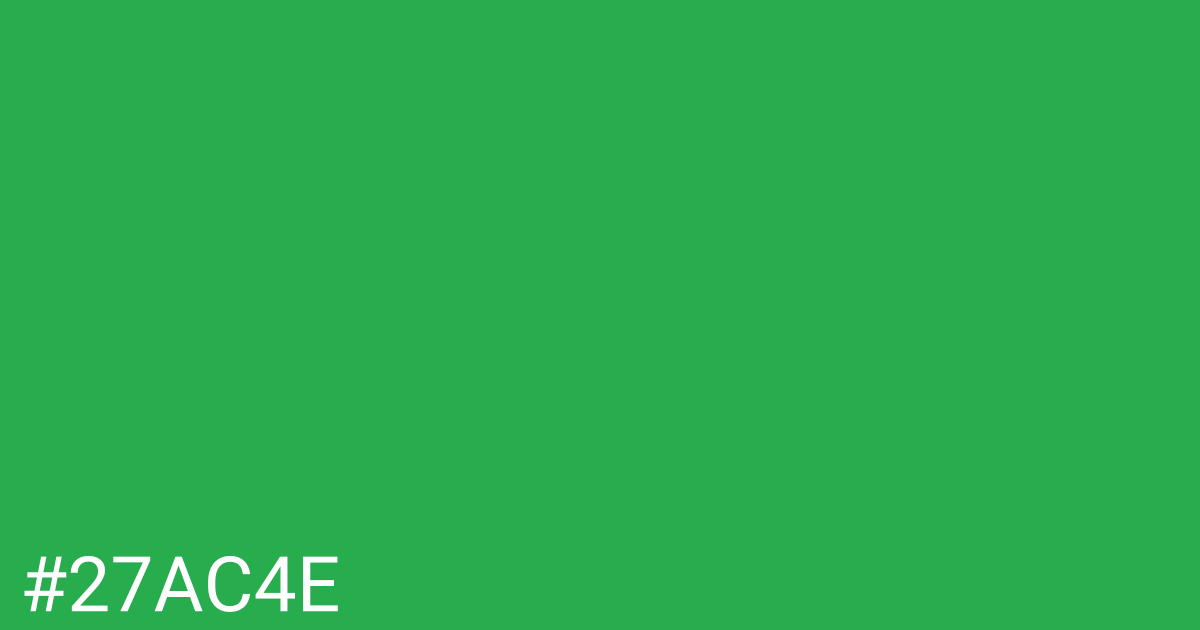 Hex color #27ac4e graphic