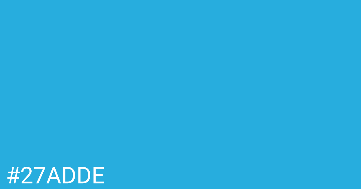Hex color #27adde graphic