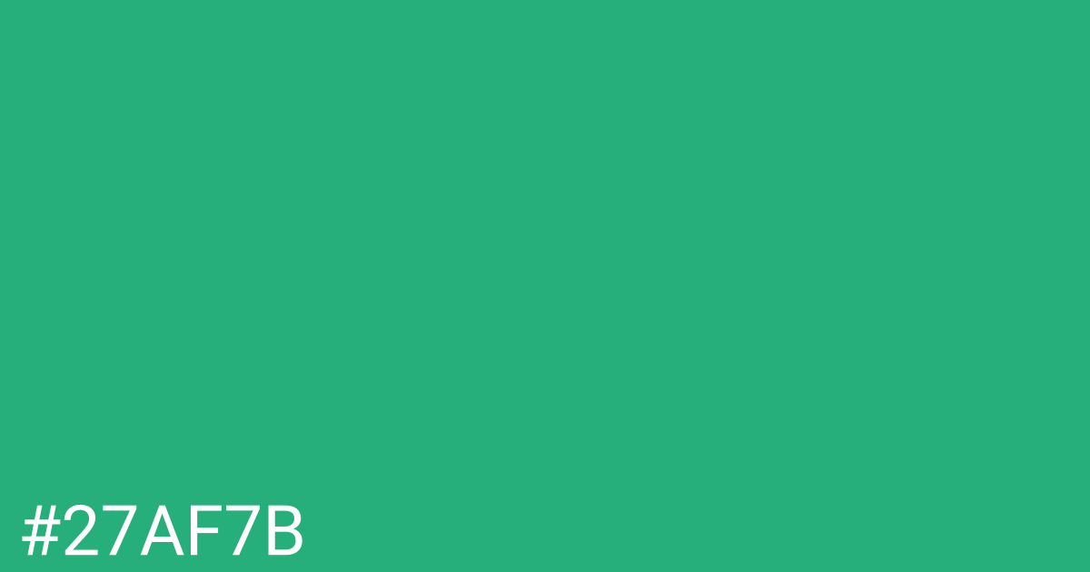Hex color #27af7b graphic