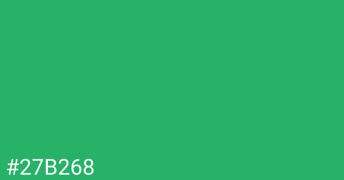 Hex color #27b268 graphic