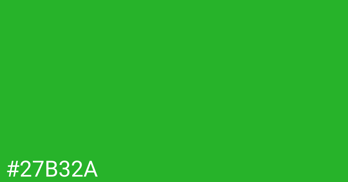 Hex color #27b32a graphic