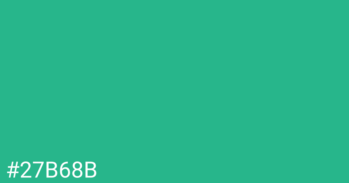 Hex color #27b68b graphic