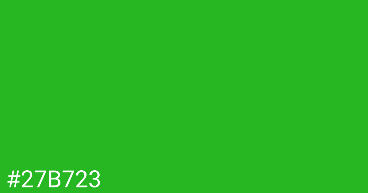 Hex color #27b723 graphic