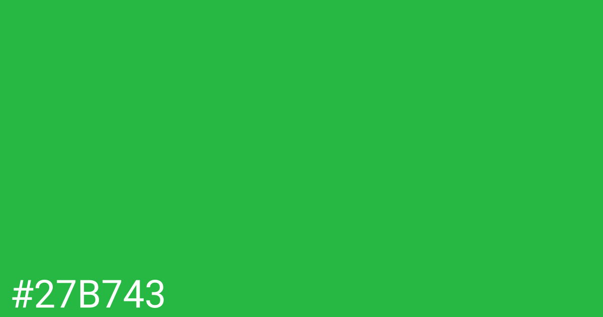 Hex color #27b743 graphic