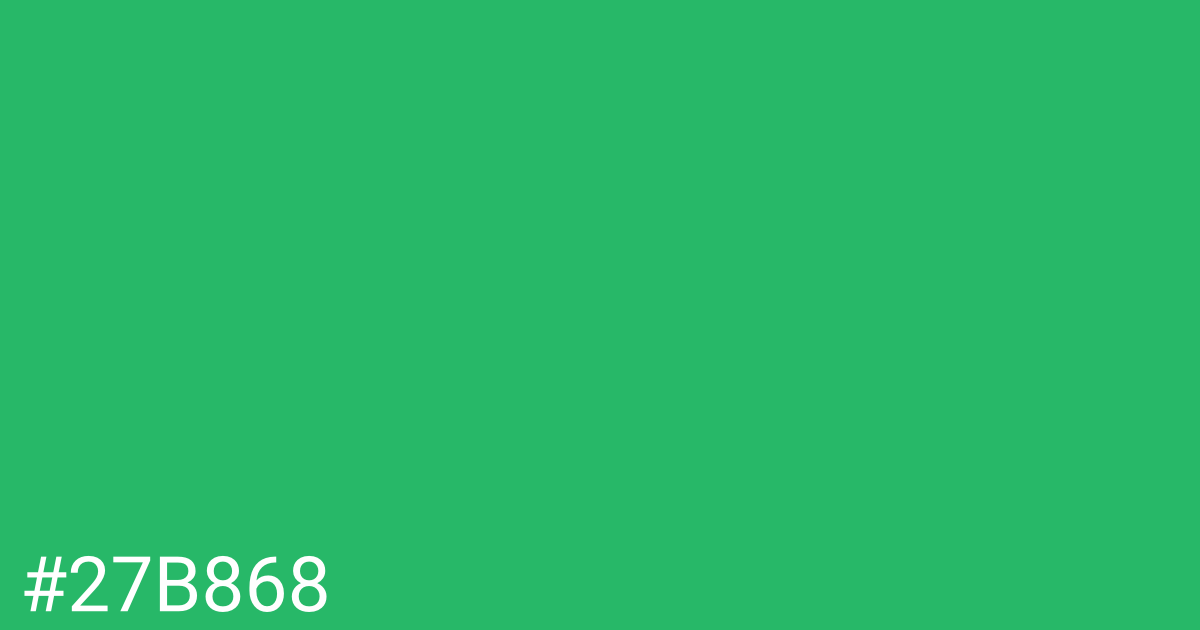 Hex color #27b868 graphic