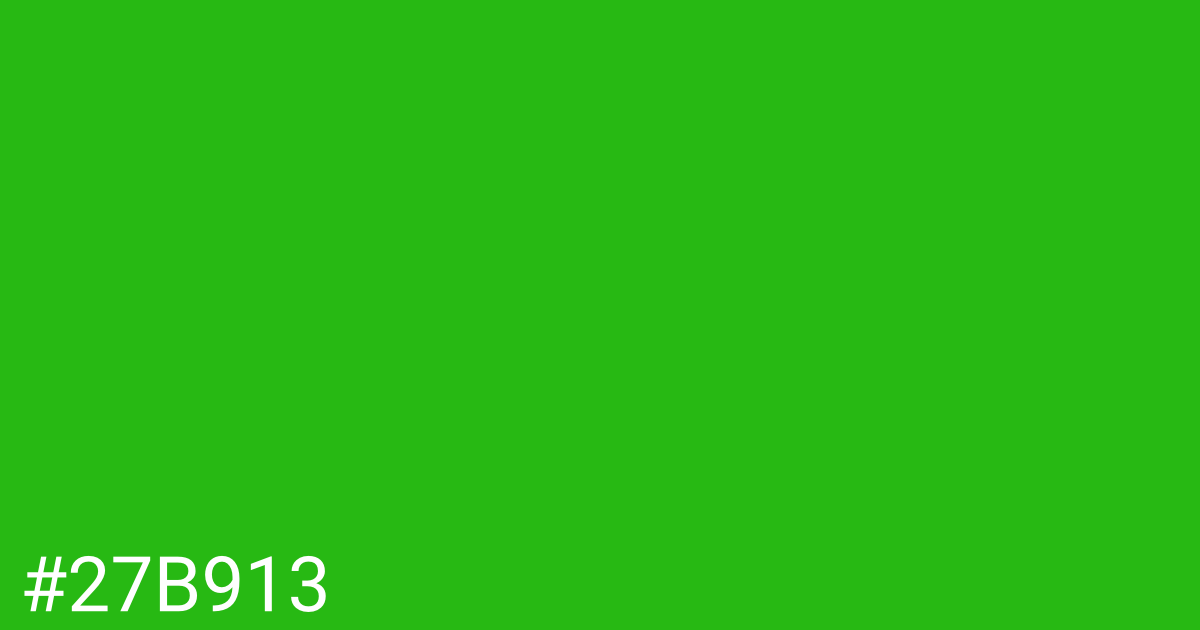 Hex color #27b913 graphic