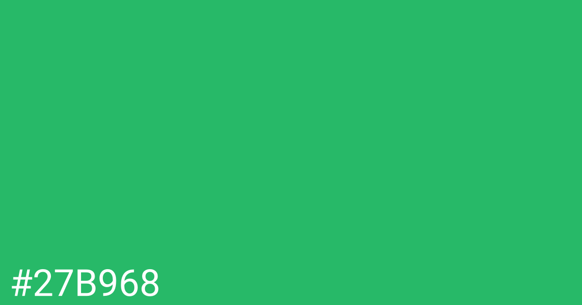 Hex color #27b968 graphic