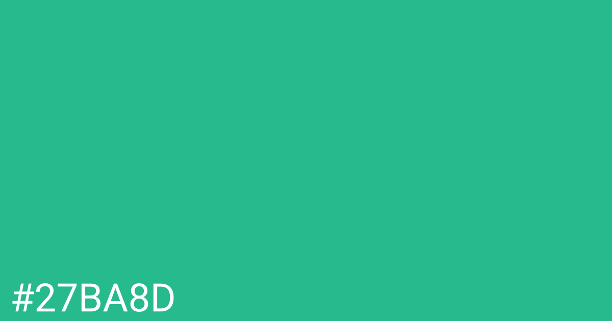 Hex color #27ba8d graphic