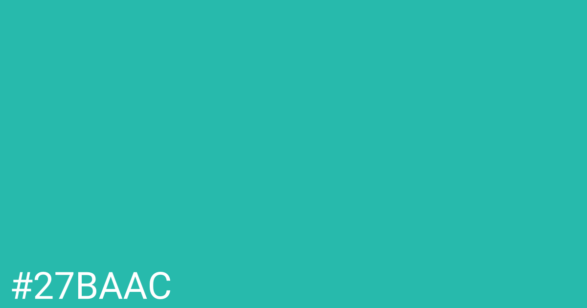 Hex color #27baac graphic