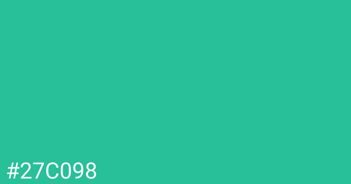 Hex color #27c098 graphic